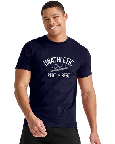 Hanes 's Short Sleeve Graphic T-shirt Collection - Blue
