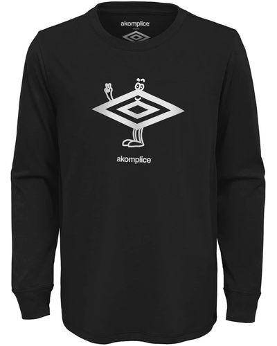 Umbro 's X Akomplice Peaceman Long Sleeve Tee T-shirt - Black
