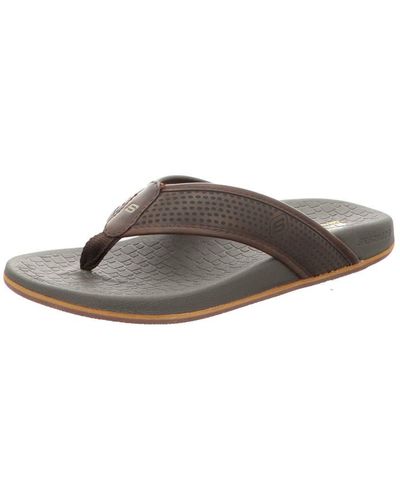 Skechers men's jayline flip flop cheap brown