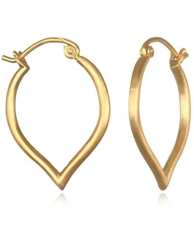 Satya Jewelry Gold Hoop Earrings - Metallic