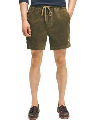 Brooks Brothers Friday Stretch Cotton Corduroy Shorts - Green