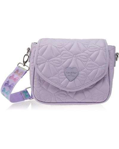 Betsey Johnson Luv Betsey Lbkatya Quilted Flap Crossbody With Pouch - Purple