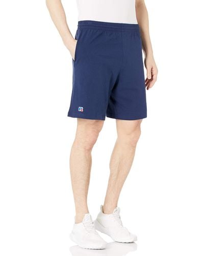 Russell Premium Ringspun Cotton Short With Pockets - Blue