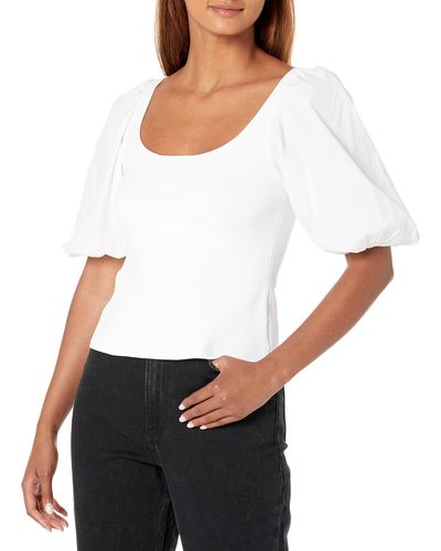 Theory Womens Scoop Top.glosse1 Blouse - White