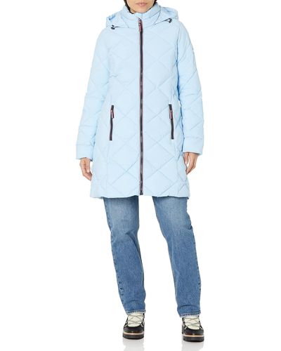 Tommy Hilfiger Quilted Hooded Solid - Blue