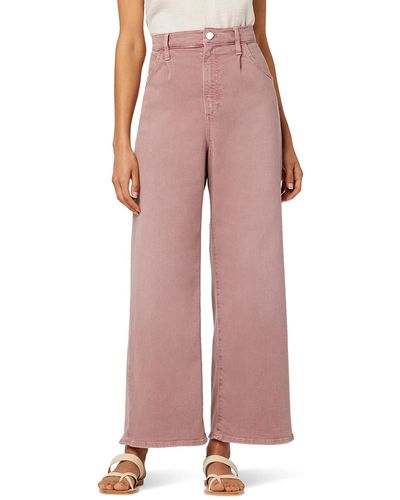 Joe's Jeans Jeans The Pleated Wide Leg Ankle - Pink