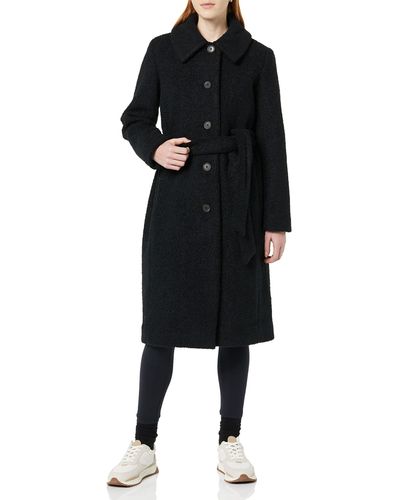 Amazon Essentials Relaxed-fit Recycled Polyester Sherpa Long Coat - Black