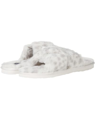 Volcom Lived In Lounge Faux Fur Slide Sandal - White