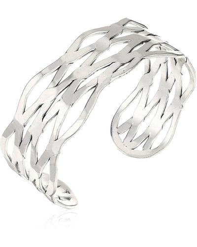 Lucky Brand Silver-tone Twisted Cuff Bracelet - Metallic