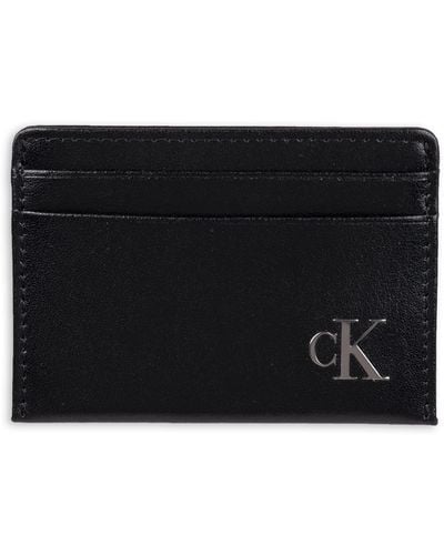 Calvin Klein Rfid Leather Card Case - Black