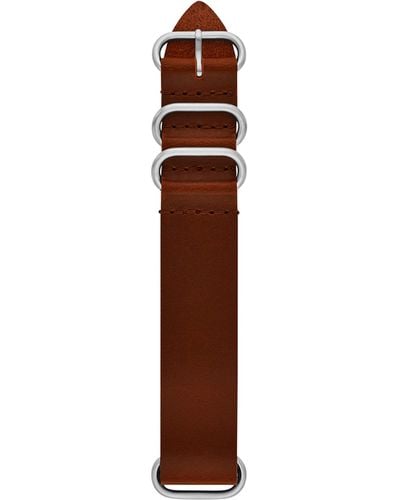 Fossil 22mm Leather Interchangeable Watch Band Strap - Brown