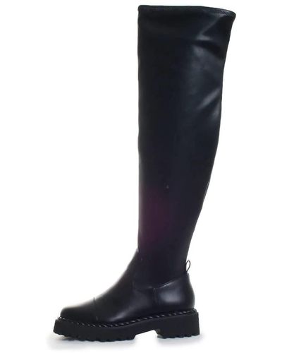 Vince Camuto Melleya Faux Leather Tall Over-the-knee Boots - Black