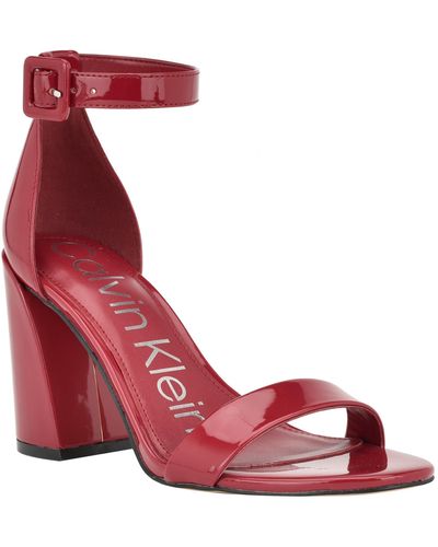 Calvin Klein Marle Heeled Sandal - Red