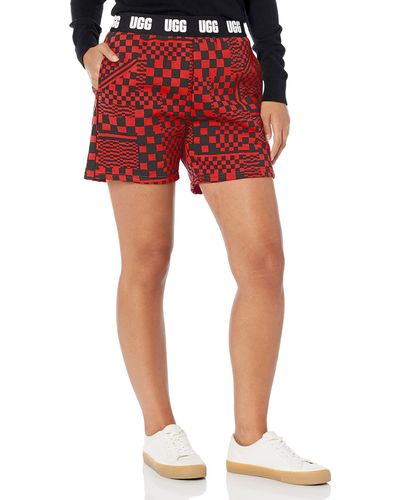 UGG Chrissy Short Checks Shorts - Red
