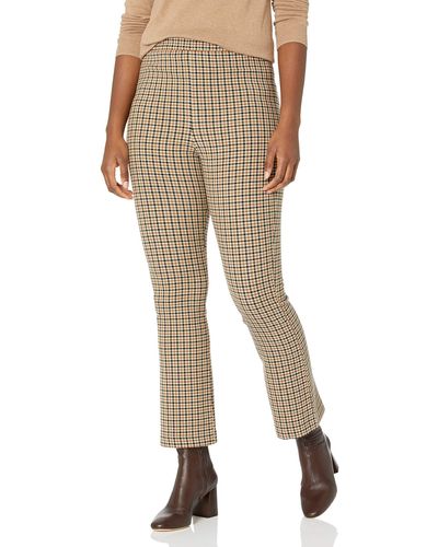 Cupcakes And Cashmere Camille Plaid Pull On Pant - Natural