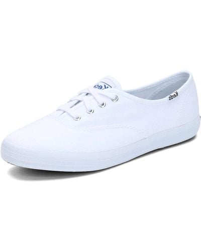 keds White Champion Canvas Lace Up Sneaker