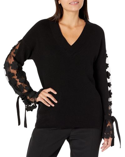 French Connection Caballo Lace Knit - Black