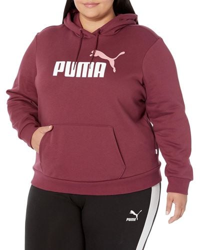 PUMA Essentials Logo Fleece Hoodie - Red