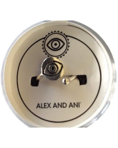ALEX AND ANI Pc17rwees,evil Eye Ring Wrap,sterling Silver,silver - Metallic