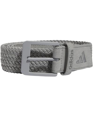 adidas Braided Stretch Belt - Gray