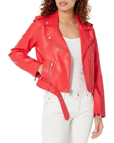 Levi's Vegan Leather 538 Moto Jacket - Red