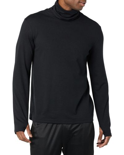Amazon Essentials Performance Soft Tech Roll Neck Long-sleeve Shirt - Black