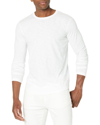 Velvet By Graham & Spencer Kai Cre Neck Long Sleeve Shirt - White