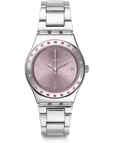 Swatch Pinkaround Watch - Gray