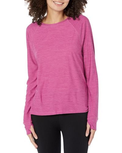 Tommy Hilfiger Long Sleeve Crew Neck Logo Tee - Pink