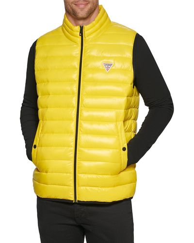 Guess Essential Light Weight Transitional Vest - Yellow