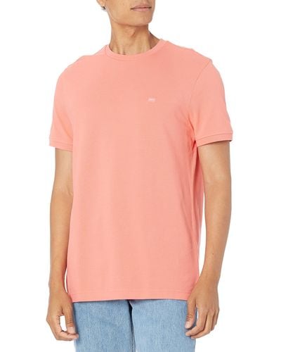 Tommy Hilfiger Mens Flag Crew Neck Tee T Shirt - Pink