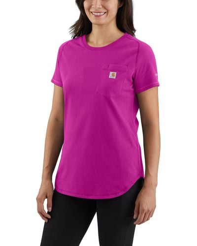 Carhartt Force Relaxed Fit Midweight Pocket T-shirt - Purple