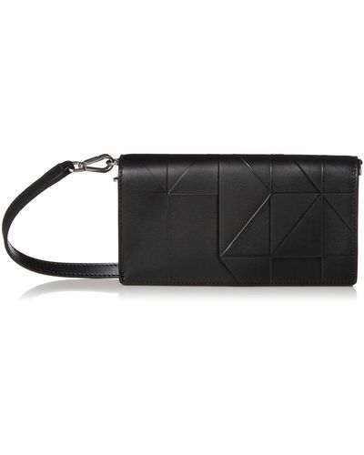 Ecco Geometrik Crossbody Wallet - Black