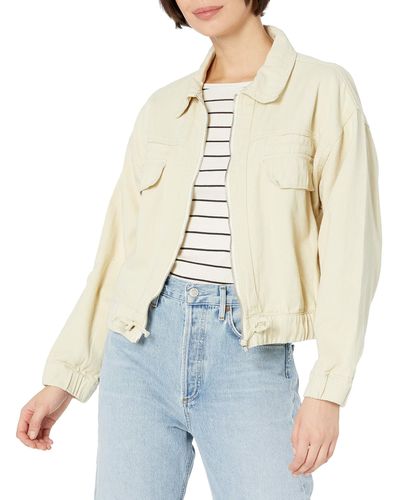 Kendall + Kylie Kendall + Kylie Zip Up Double Pocket Cropped Jacket - Multicolor