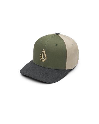 Volcom Full Stone Flexfit Hat Wintermoss Large/x-large - Green