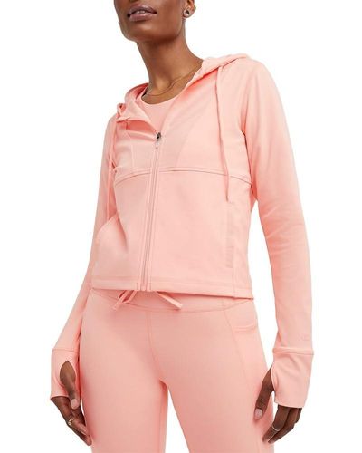 Champion , , Moisture Wicking, Zip-up Athletic Jacket For , Pink Star, Xx-large