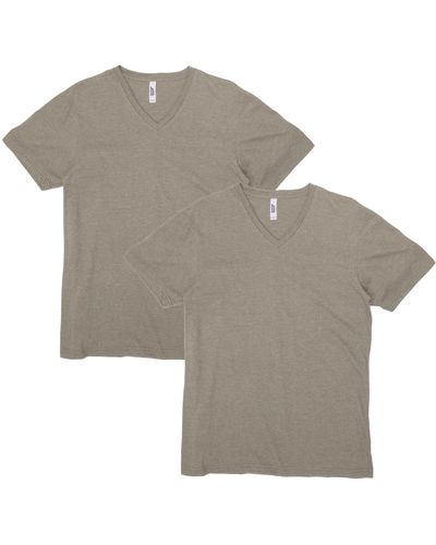 American Apparel Cvc V-neck T-shirt - Gray