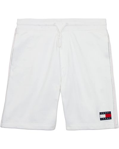Tommy Hilfiger Mens Flag With Drawcord Closure Casual Shorts - White
