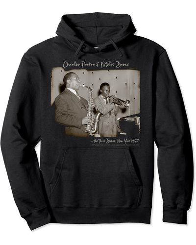 Parker Charlie And Miles Davis The Three Dances Pullover Hoodie - Black