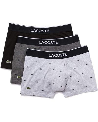 Lacoste Three Pack Mini Croc Trunks - Black