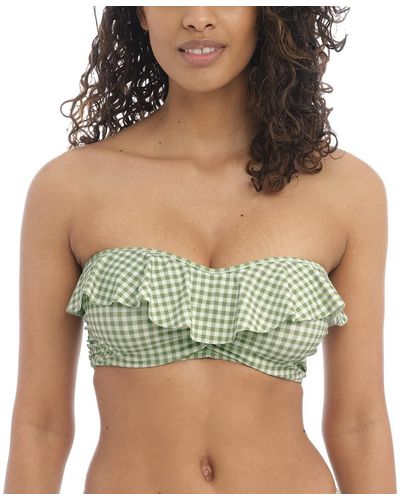 Freya Standard Check In Uw Bandeau Bikini Top - Green