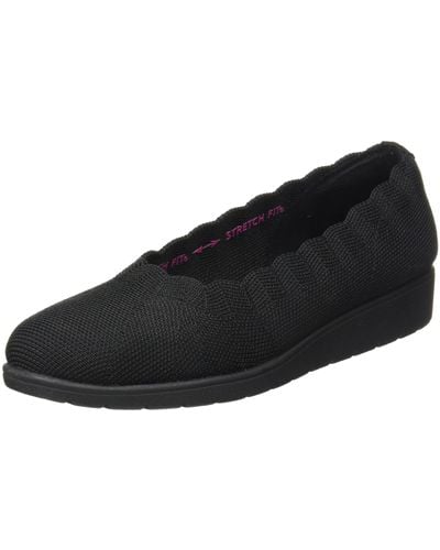 Skechers Cleo Flex Wedge Spellbind Sneaker - Black