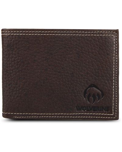 Wolverine Marquette Leather Bifold Wallet With Rfid Lining - Black