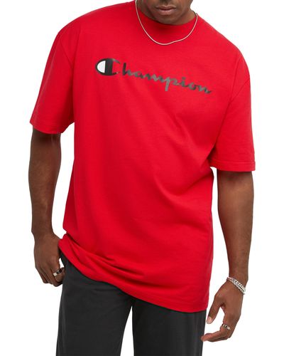 Champion , Classic Graphic, Soft And Comfortable T-shirts For , Logo - Red