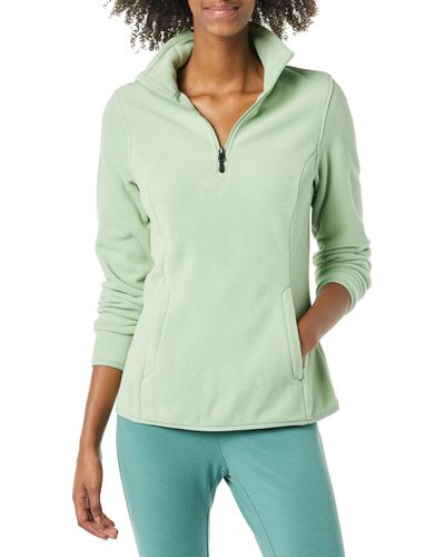 Amazon Essentials Giacca Invernale Modello Pullover con Zip Corta A iche Lunghe con vestibilità Classica - Verde