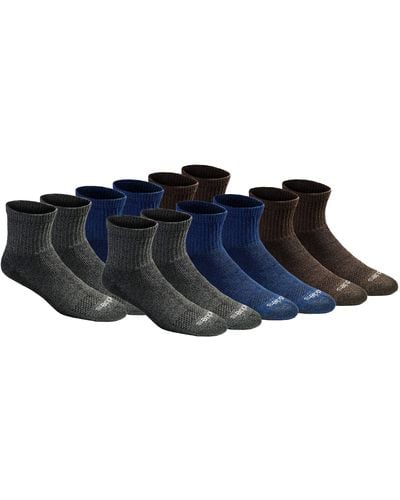 Dickies Dri-tech Moisture Control Quarter Socks Multipack - Blue