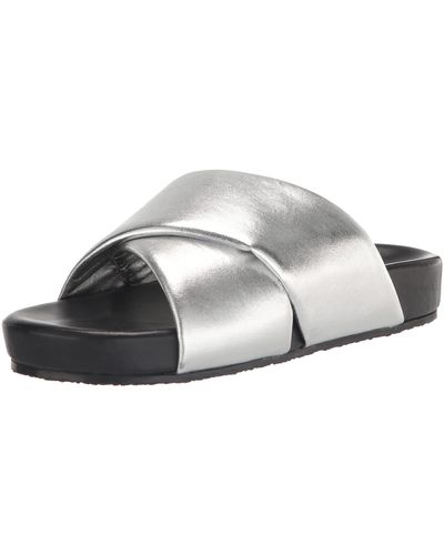 Seychelles Heartfelt Metallic Slide Sandal - Black