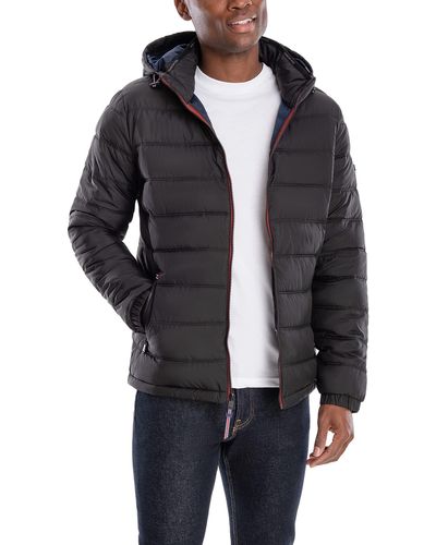 London Fog Mens Puffer Quilted Jacket - Black