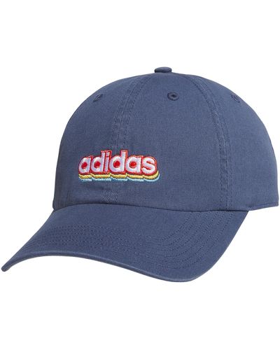 adidas Saturday Relaxed Fit Adjustable Hat - Blue