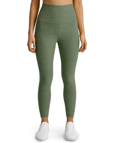 Beyond Yoga S Spacedye Caught In The Midi High-waisted Legging Moss Green Heather Small
